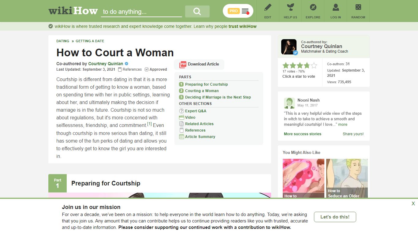 How to Court a Woman (with Pictures) - wikiHow