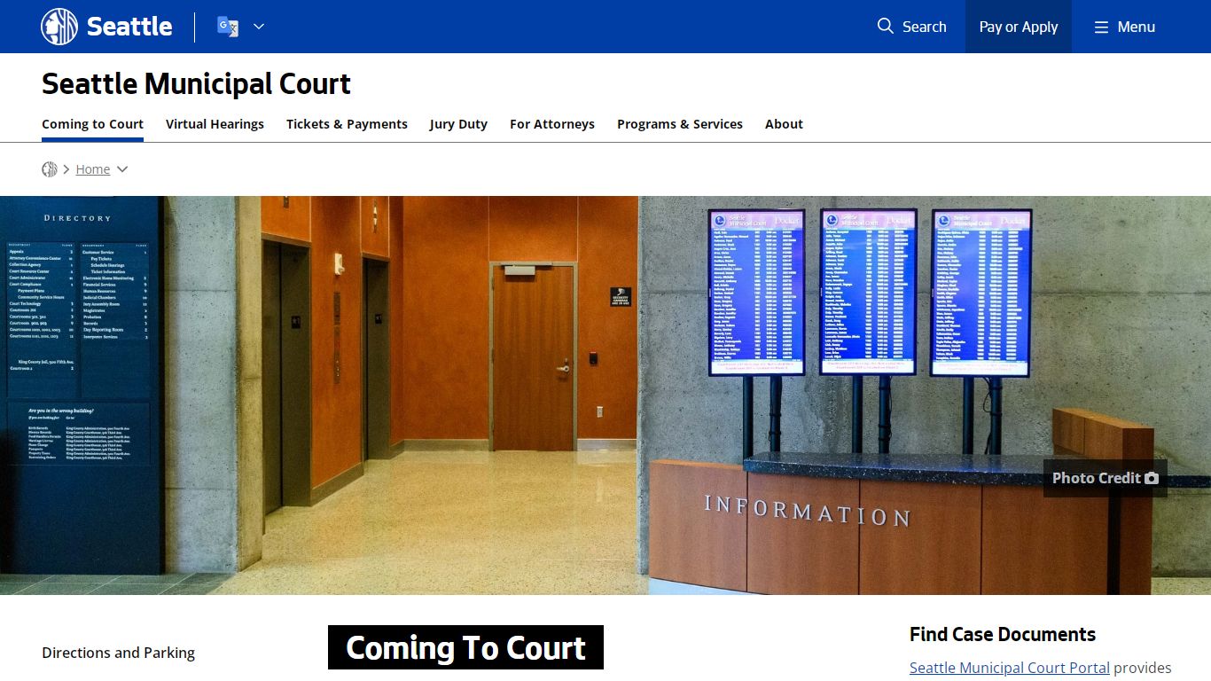Coming To Court - Courts | seattle.gov